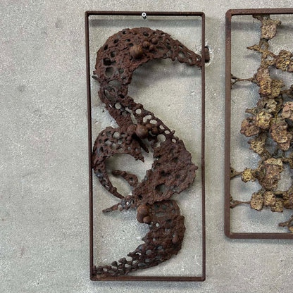 Pair of Donald Gluck Wall Sculptures