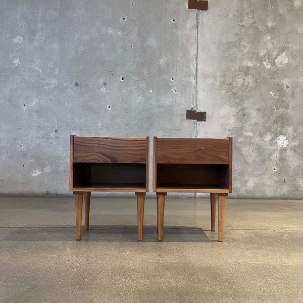 Modern Walnut Night Stands