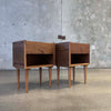 Modern Walnut Night Stands