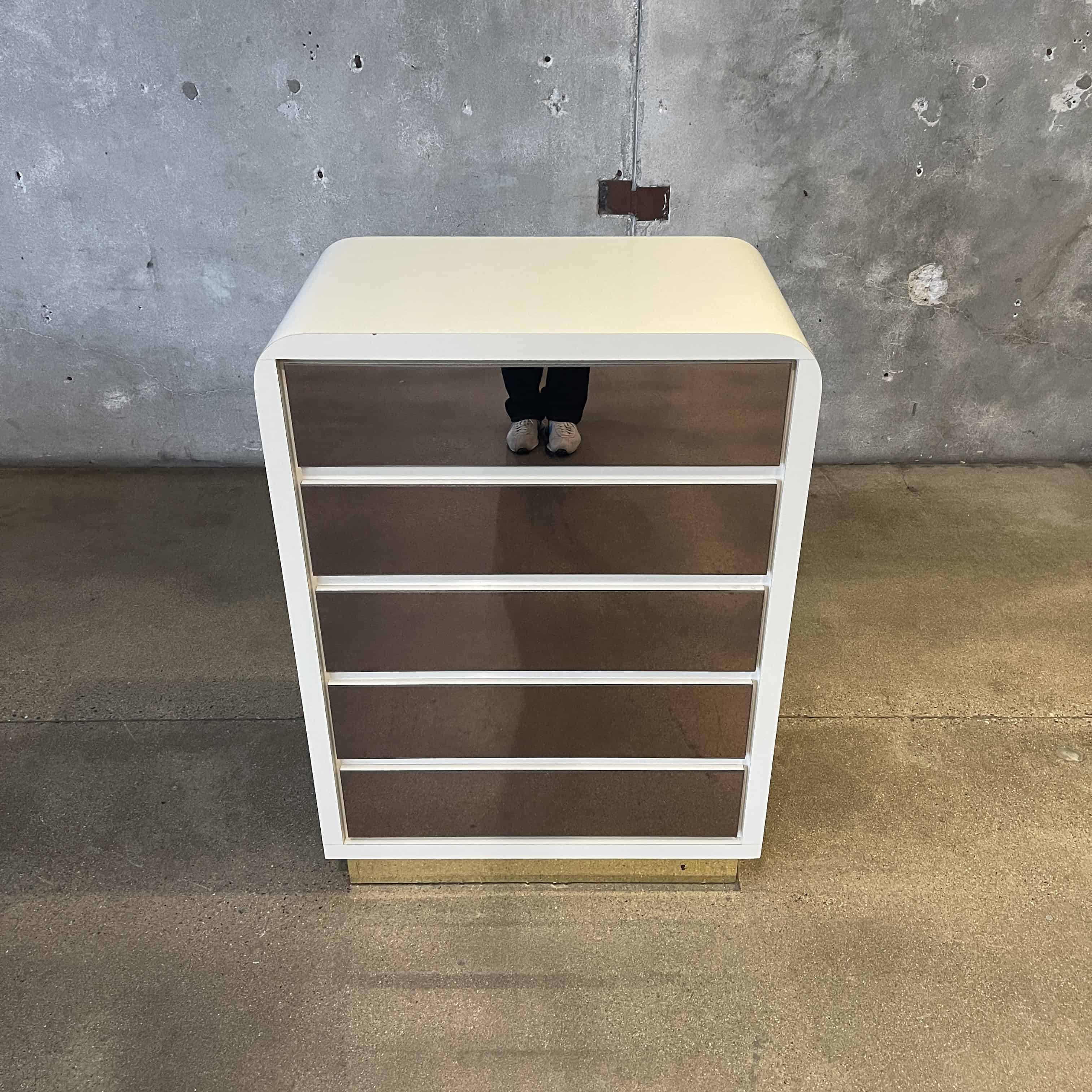 Post Modern Highboy 5 Drawer Dresser