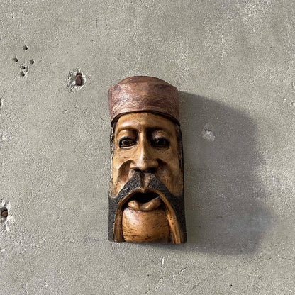 Vintage Hand Carved Wood Italian Mask