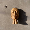 Hand Carved Wood Asian Meditating Mask