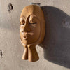Hand Carved Wood Asian Meditating Mask