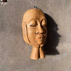 Hand Carved Wood Asian Meditating Mask