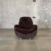 1970's Plush Chair w/Footstool