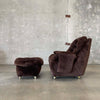 1970's Plush Chair w/Footstool