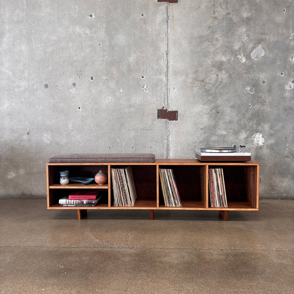 Mid Century Modern Inspired Vinyl Storage Bench By Pete Deeble Furniture