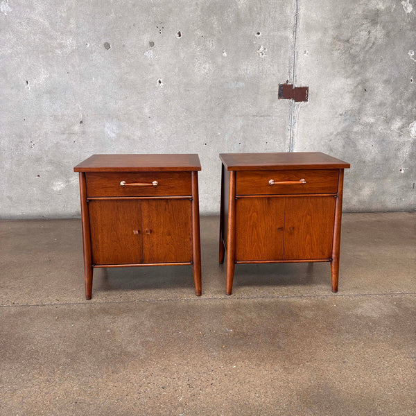 Pair of Mid Century Modern 1960's Walnut Henredon Side Table