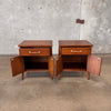 Pair of Mid Century Modern 1960's Walnut Henredon Side Table