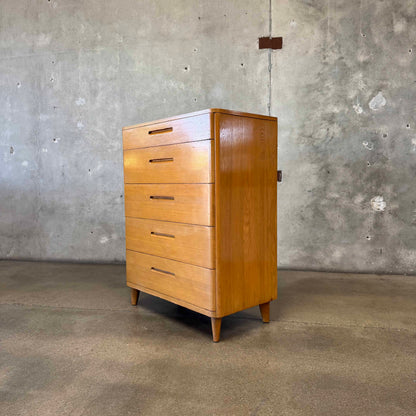 Mid Century Modern Highboy Dresser By Huntington Chair Corporation