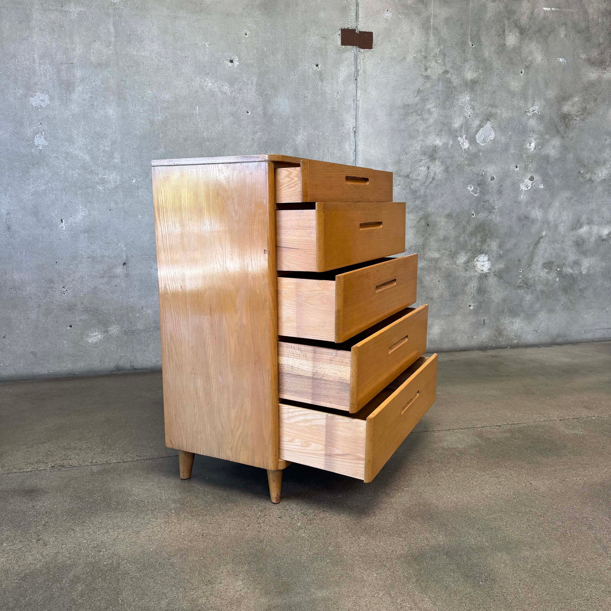 Mid Century Modern Highboy Dresser By Huntington Chair Corporation