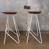Pair of Teak Counter Stools - HOLD