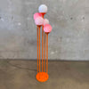 1970's Five Light Cascading Ball Globe Orange Floor Lamp
