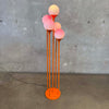 1970's Five Light Cascading Ball Globe Orange Floor Lamp