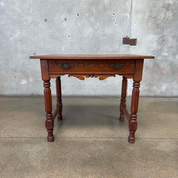 Antique Solid Walnut Writing Desk