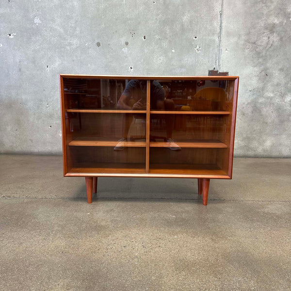 Danish Teak Display Cabinet w/ Glass Doors
