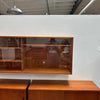 Floating Teak Credenza w/ Glass Doors