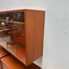 Floating Teak Credenza w/ Glass Doors