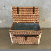 Antique Wicker Trunk With Metal Liner