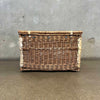 Antique Wicker Trunk With Metal Liner