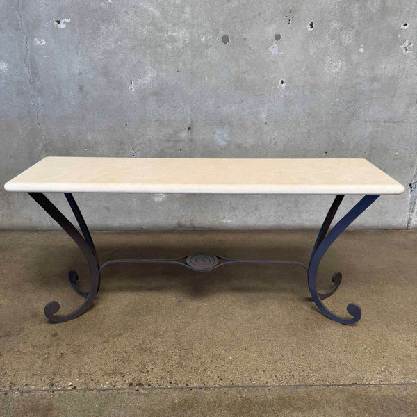 Vintage Entryway Iron & Marble Table