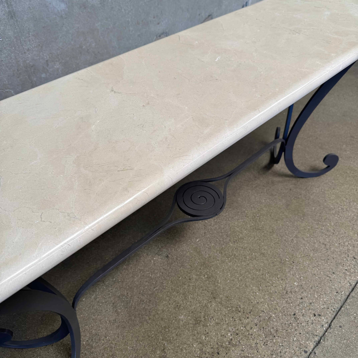 Vintage Entryway Iron & Marble Table