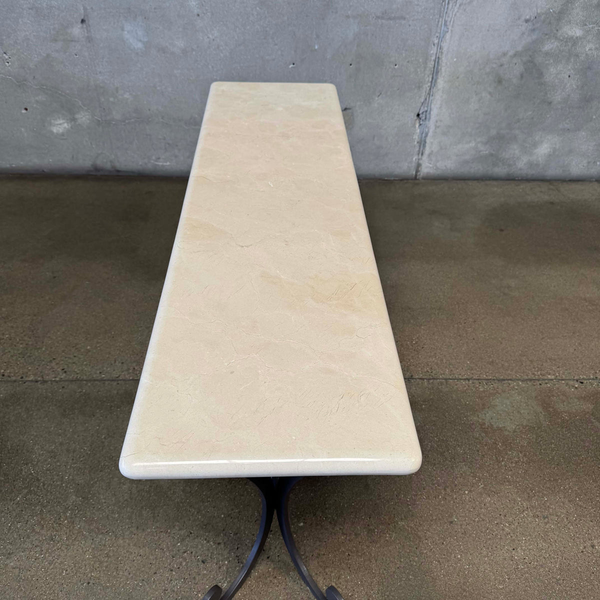 Vintage Entryway Iron & Marble Table