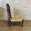 Traditional Indian Carved Pidha Folding Low Chair