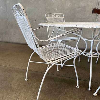 Vintage Mid Century Modern Irion Mesh Patio Set