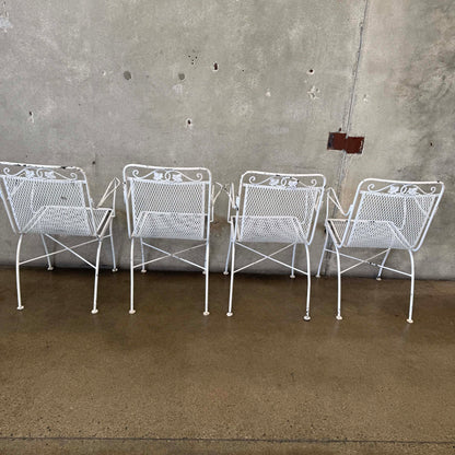 Vintage Mid Century Modern Irion Mesh Patio Set