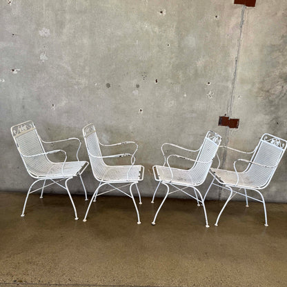 Vintage Mid Century Modern Irion Mesh Patio Set