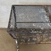Vintage Metal Mesh and Iron Patio Console Table