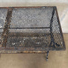 Vintage Metal Mesh and Iron Patio Console Table