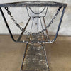 Vintage Metal Mesh and Iron Patio Console Table