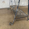 Vintage Metal Mesh and Iron Patio Console Table