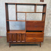 Mid Century Modern Bookshelf Room Divider and Display Wall Unit