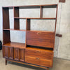 Mid Century Modern Bookshelf Room Divider and Display Wall Unit