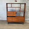 Mid Century Modern Bookshelf Room Divider and Display Wall Unit