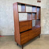 Mid Century Modern Bookshelf Room Divider and Display Wall Unit