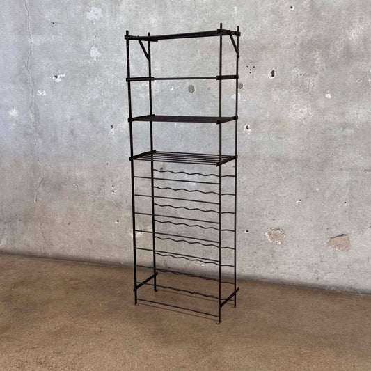 Belgium Wine Rack w/Metal Shelves