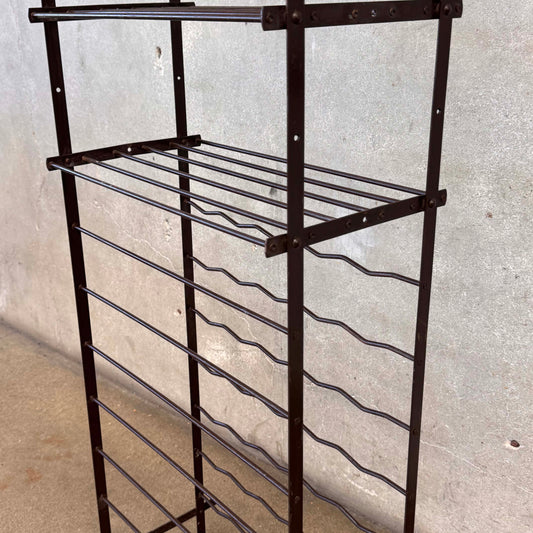 Belgium Wine Rack w/Metal Shelves