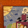 1970's Needle Point Art w/Oak Frame