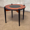 Danish Mid Century Modern Side Table in Ebony and Teak