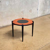 Danish Mid Century Modern Side Table in Ebony and Teak