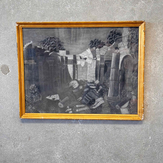 Mid 1800's Massachusetts Tavern Art