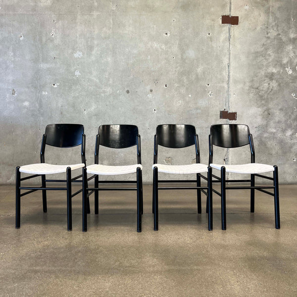 Set of Four 1970's Lacquered Italian Dining Chairs