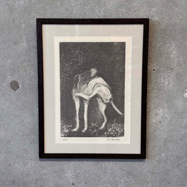 Vintage Lithograph of a Dog