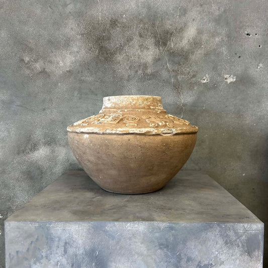 Italian Terra Cotta Aztec Pot