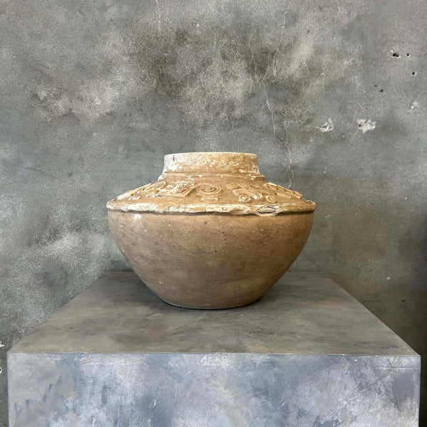 Italian Terra Cotta Aztec Pot