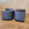 Pair of Italian Leather Lounge Chairs by Mariani